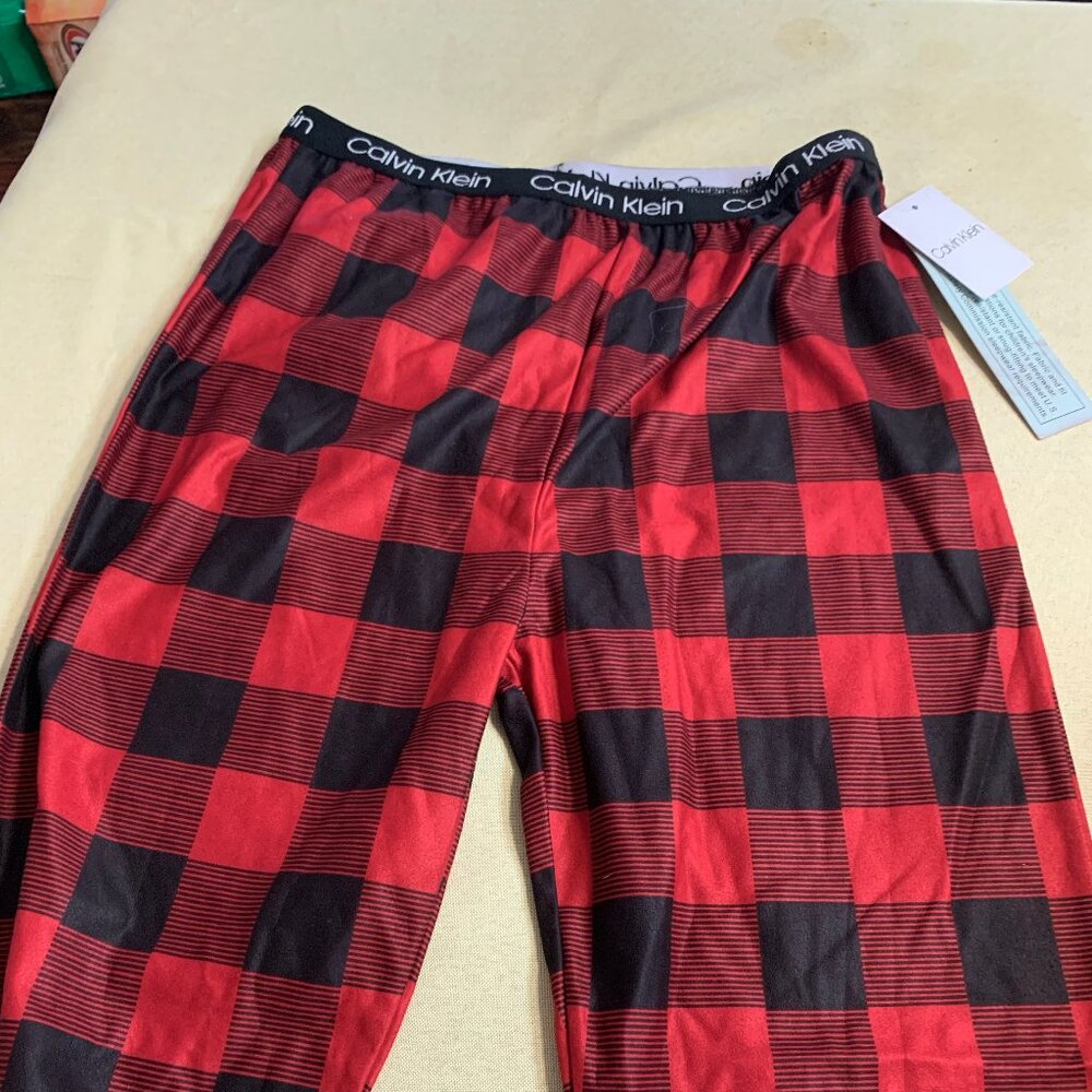 Calvin Klein Brand Mens Flannel Pajama Bottoms-Small